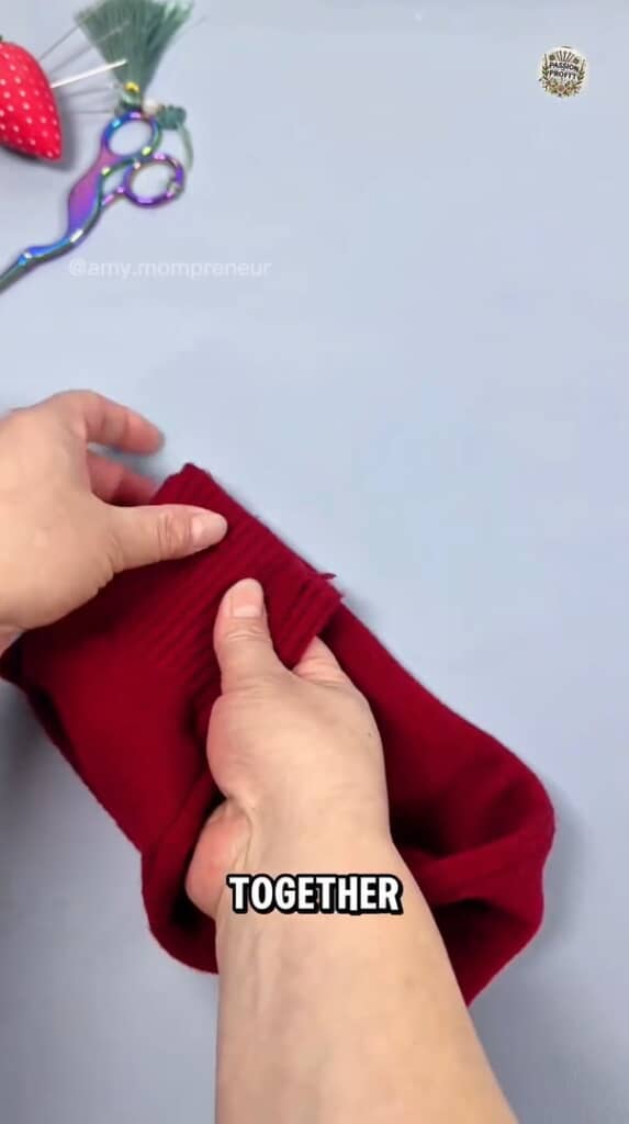 袖口と合わせて……