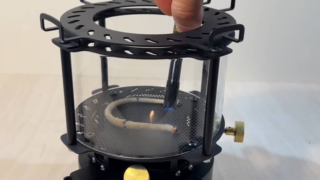 ウィックに着火
