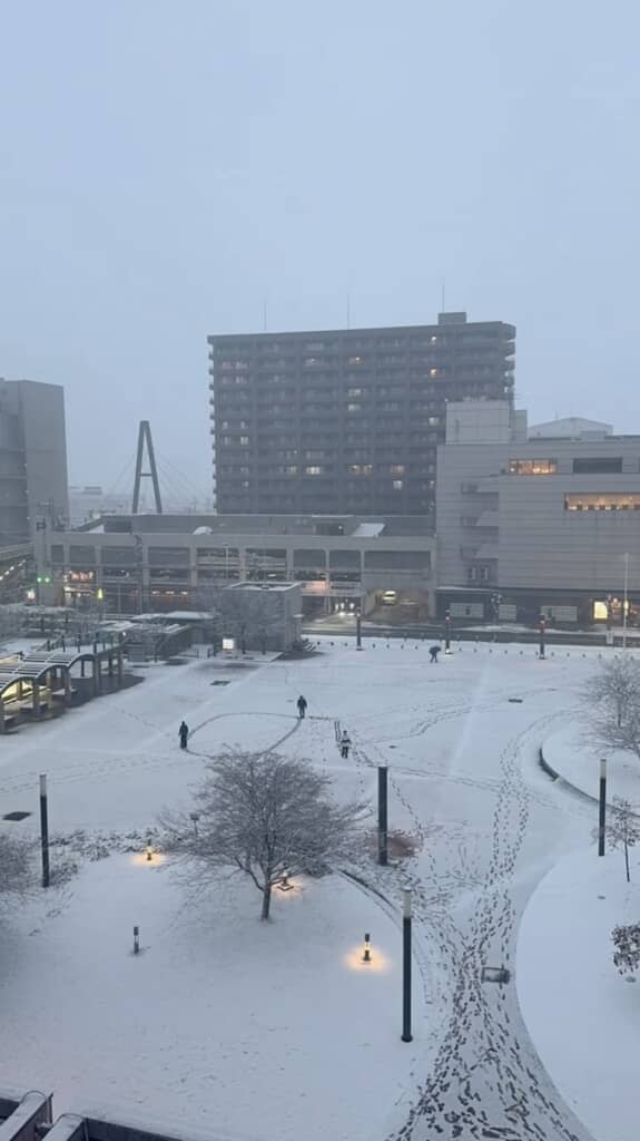 地面を歩いて何かを書いていきます