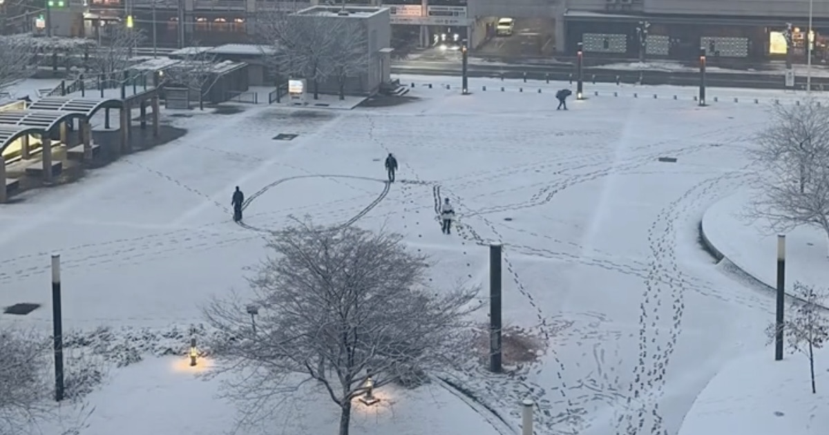 雪の日、3人の男子高校生が地面を歩くと……　完成した“まさかの言葉”に「ロマンチックですね」「スケールが大きすぎるのよ」（1/2） | 高校・中学 ねとらぼ