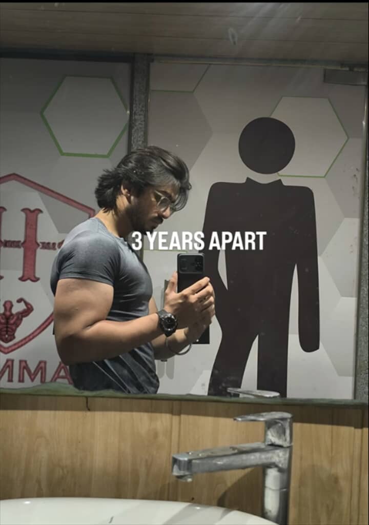 ガリガリからムキムキになった男性の3年間のビフォーアフター