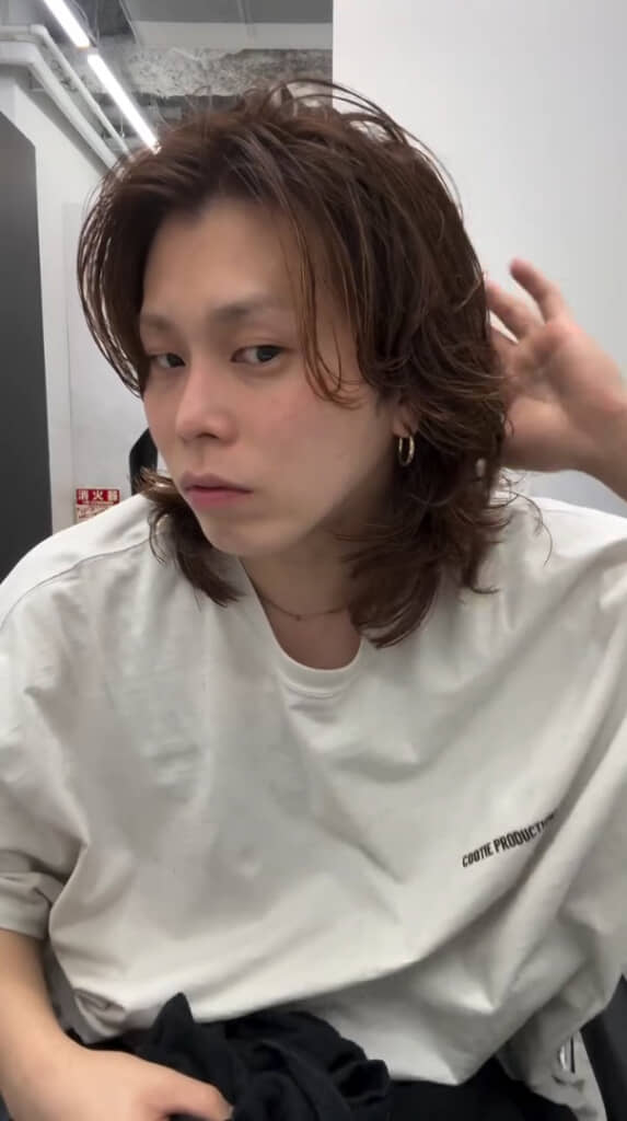 セルフカット後の髪型（アフター）