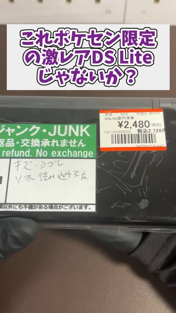税別2480円で売られていたジャンク品のニンテンドーDS Lite
