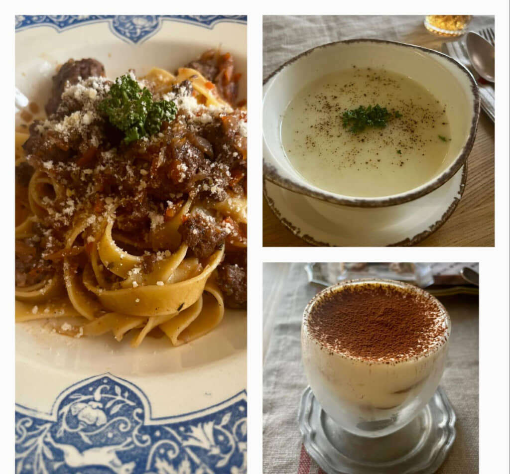 おいしそうな料理とデザート