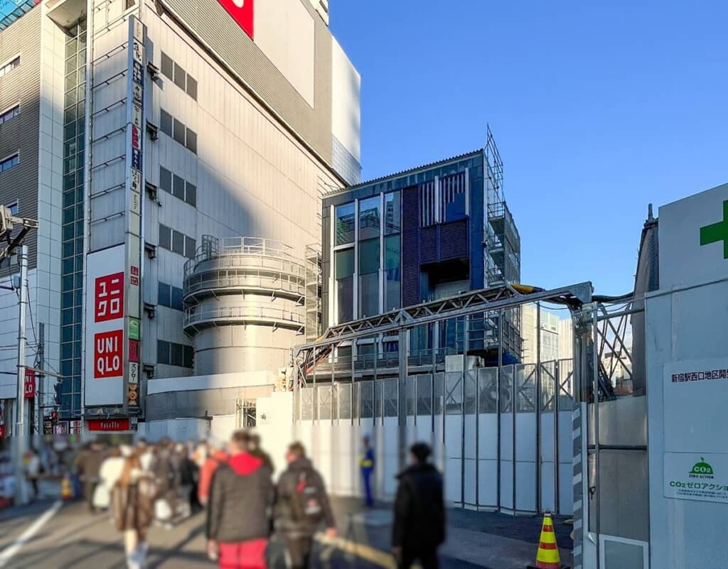 再開発が行われている新宿駅周辺