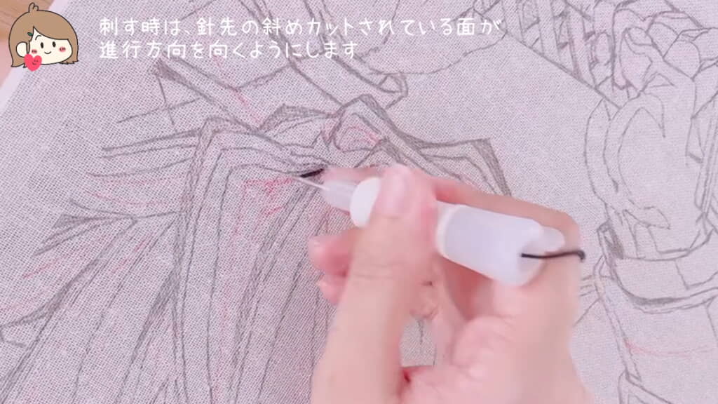 パンチニードルの刺し方を詳細に解説