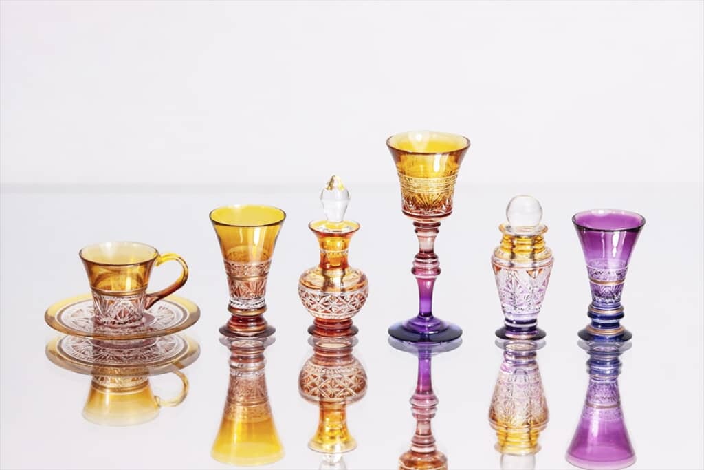 アクリル棒から作るミニチュア切子グラス