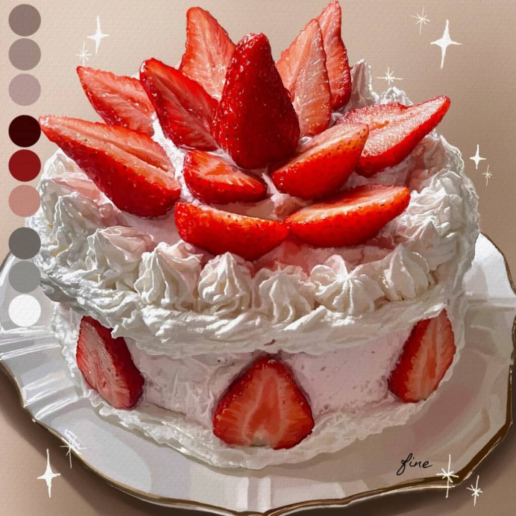 イチゴを描くことも得意に！