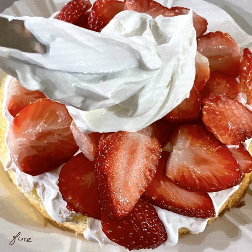 クリームもイチゴも本物に見える