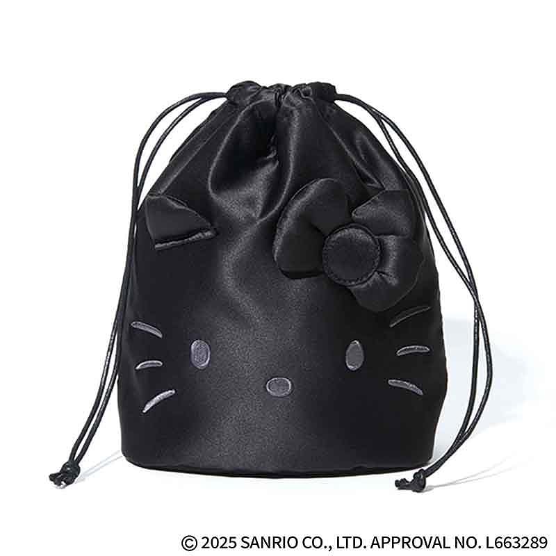 ハローキティのフェイス巾着ポーチ