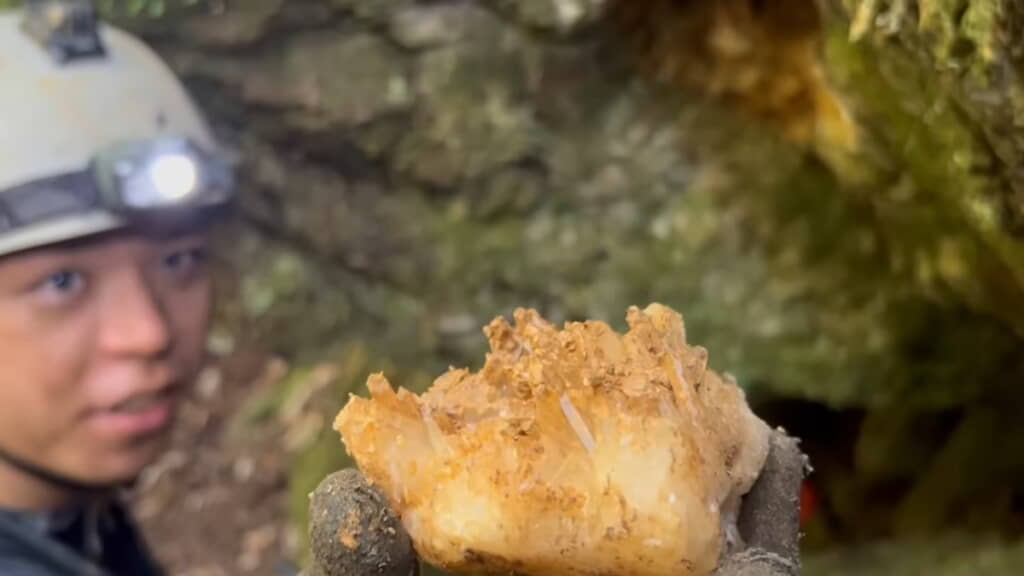 大物ゲットに喜ぶこうへいさん
