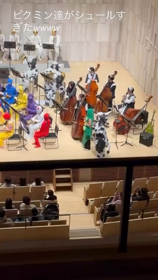 本格的な楽団なのに、みんな衣装がシュール