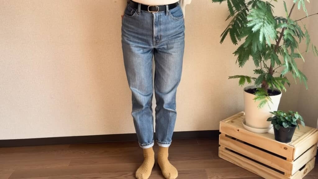 ゆったり履けるデニムパンツ