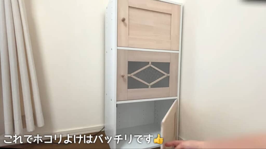 3段カラボにおしゃれな扉が取り付けられました！