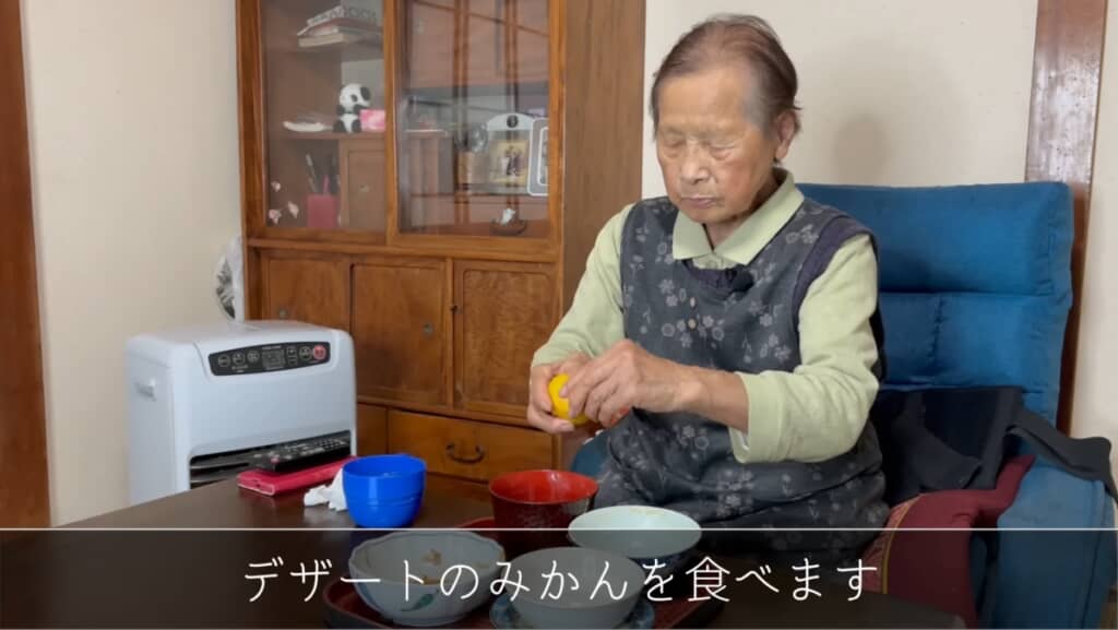 デザートにはみかんを堪能