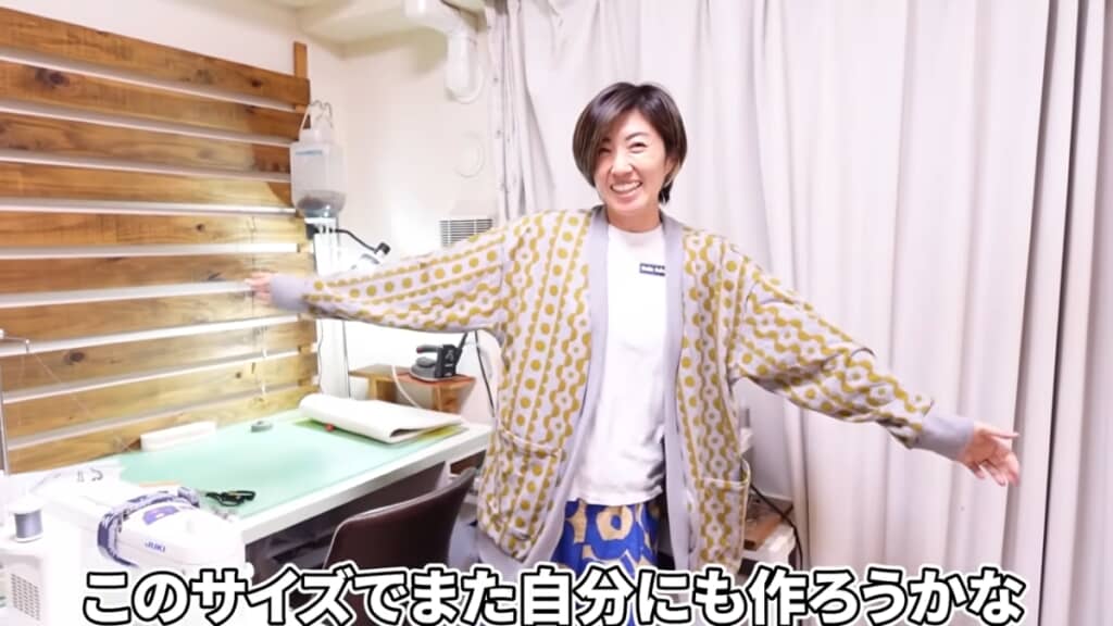 カーディガンを縫い終えました