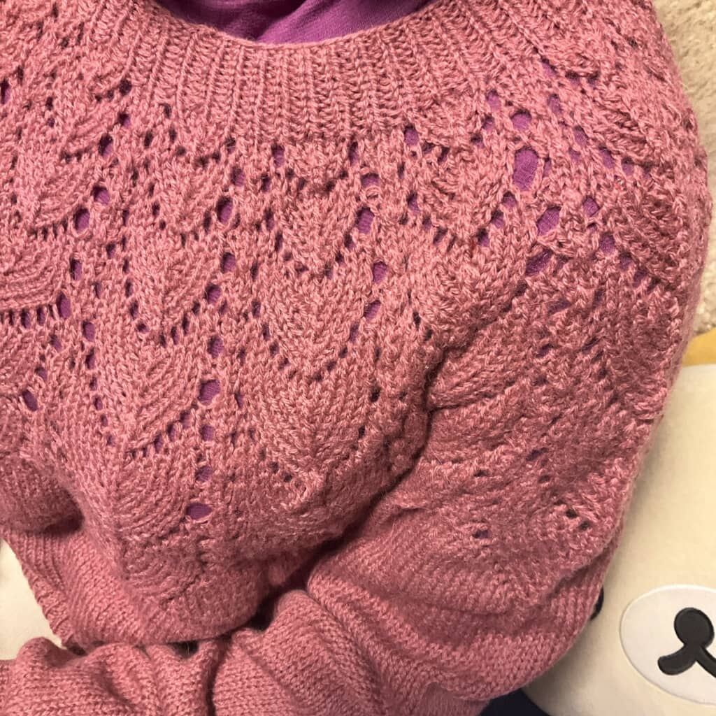 母にプレゼントした手編みのセーター！