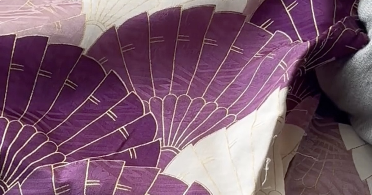 リサイクルショップで買った振袖と、着なくなったブラウスを合わせると……　元ソーイング講師の“新たな作品”に「ステキです」「うちもやって欲しい」（1/2） | ライフスタイル ねとらぼ