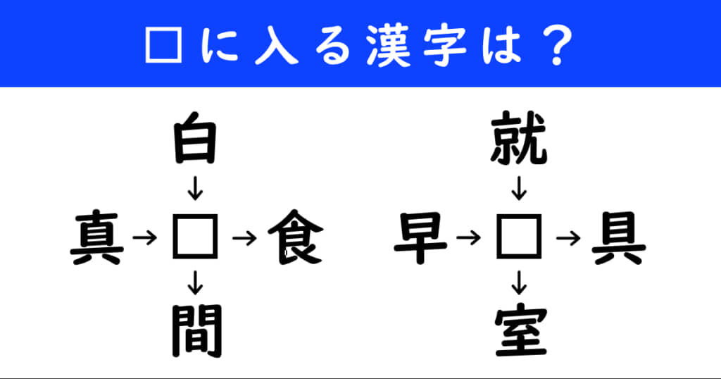 漢字パズル　和同開珎　二字熟語　穴埋め