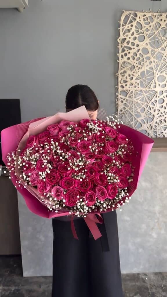 きらびやかな花束の完成！