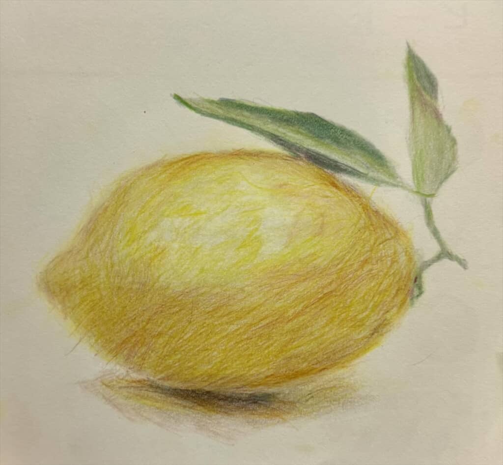 小学3年生が描いた上手すぎるレモンの絵