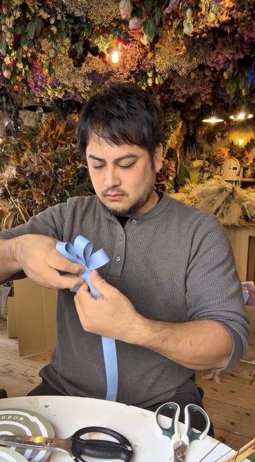 ブルーのリボンを作ったら……