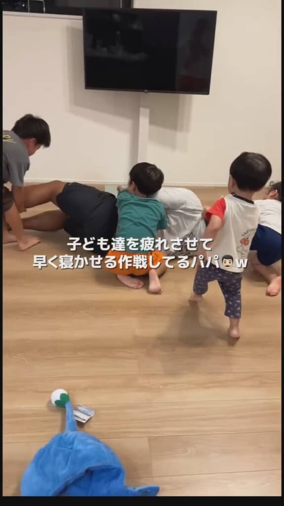 疲れさせて寝かせる作戦絶好調