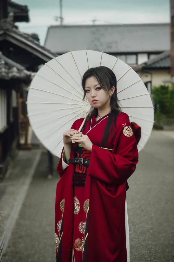 妹さんに受け継がれた振り袖