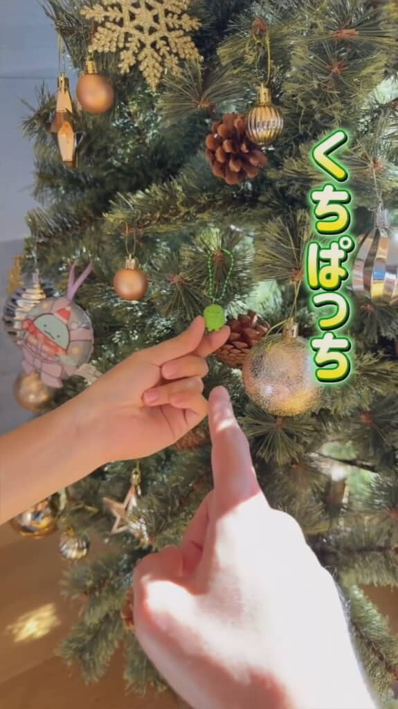 クリスマスツリーにくちぱっちが！