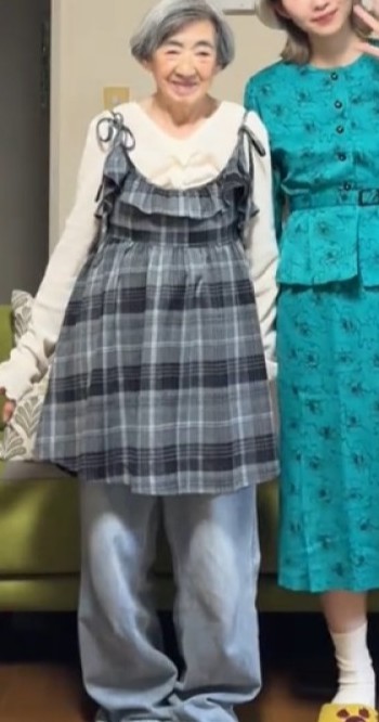 おばあちゃんとコーデ交換