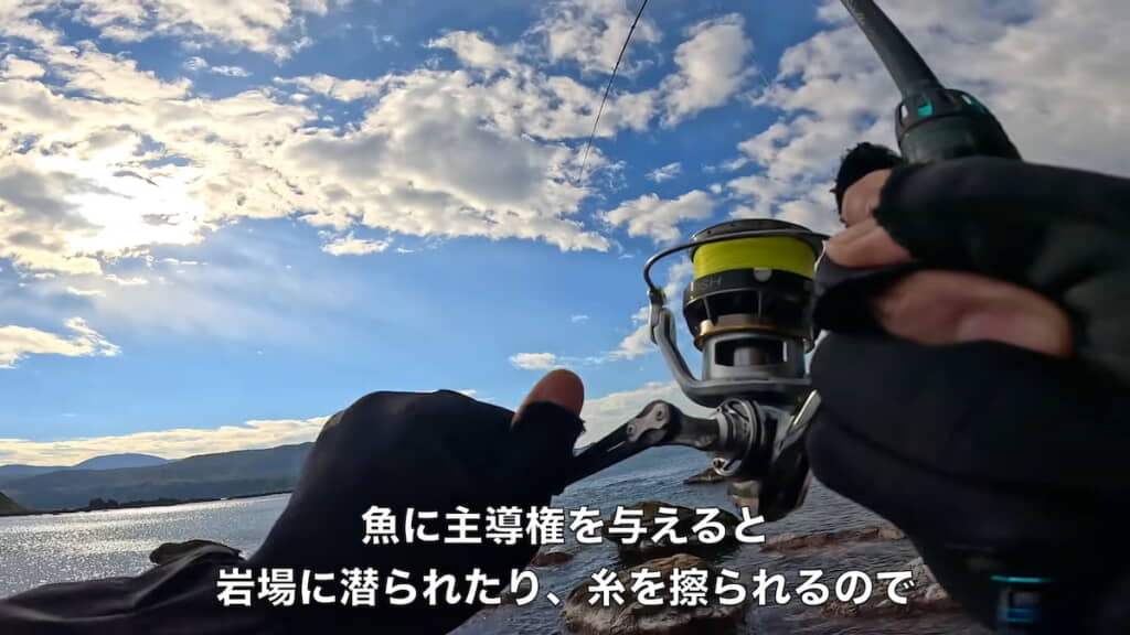 強いアタリが！