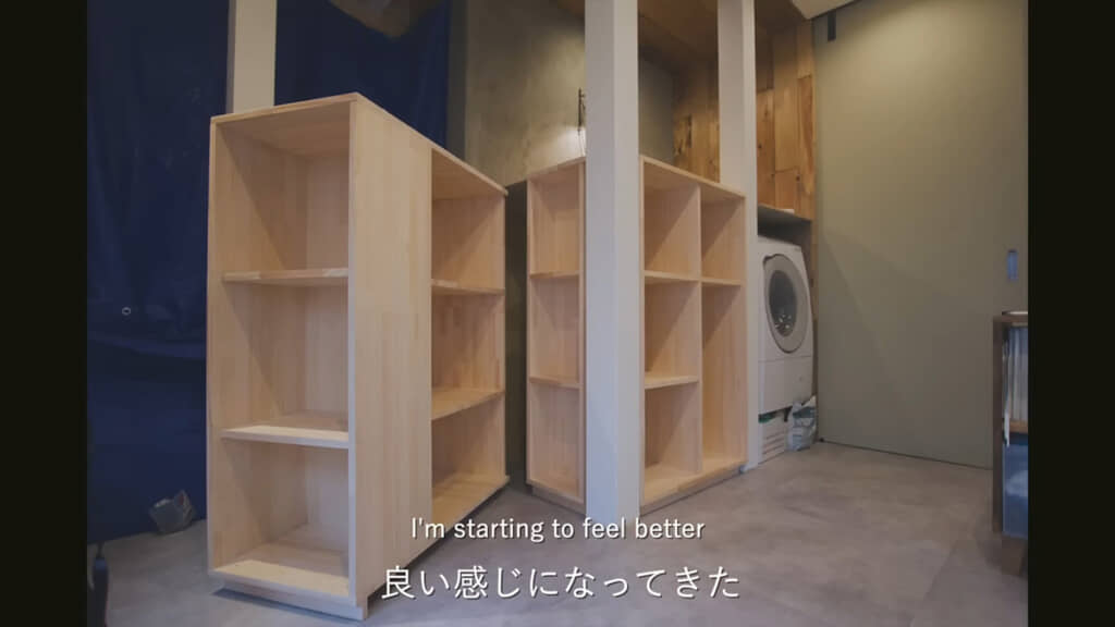 後方の棚も作成