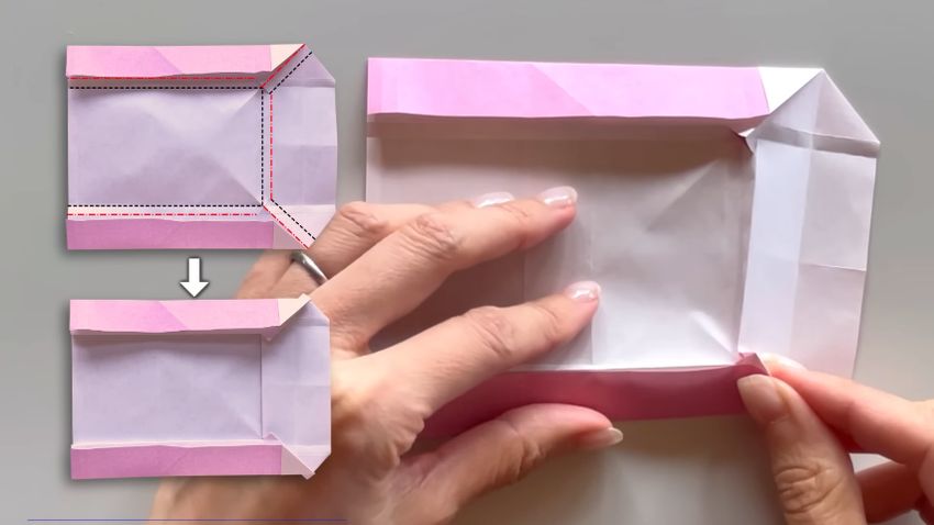 各部をつまみ上げることで折っていく