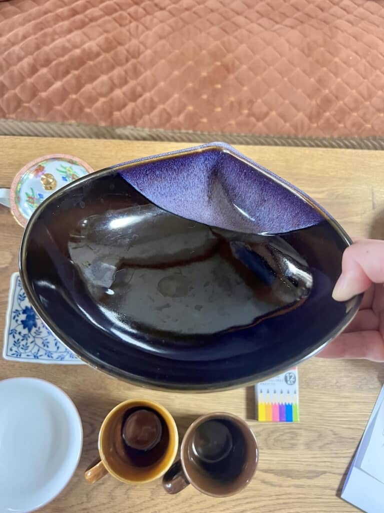 栗のような見た目がかわいい大皿（画像提供：やまのうち ながれ／@yuki_0730_crazyさん）