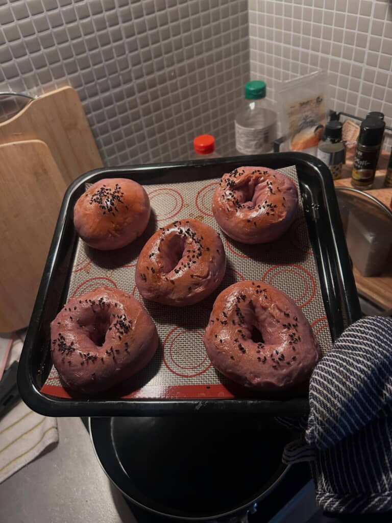 おいしそうなベーグル！