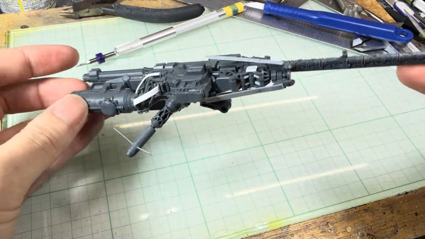 改修されたオープンフェイスのキャノン砲