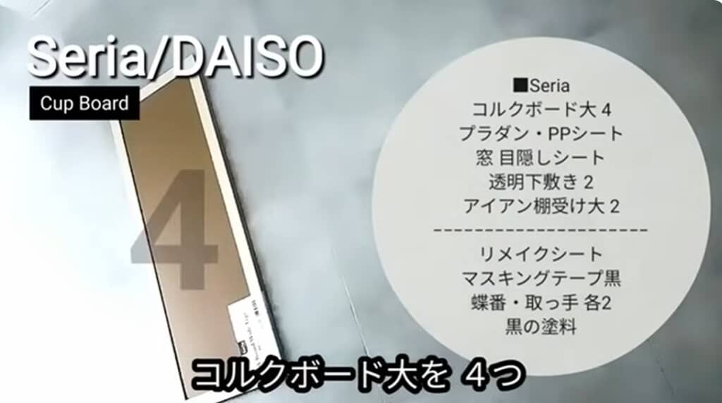 カップボードの材料