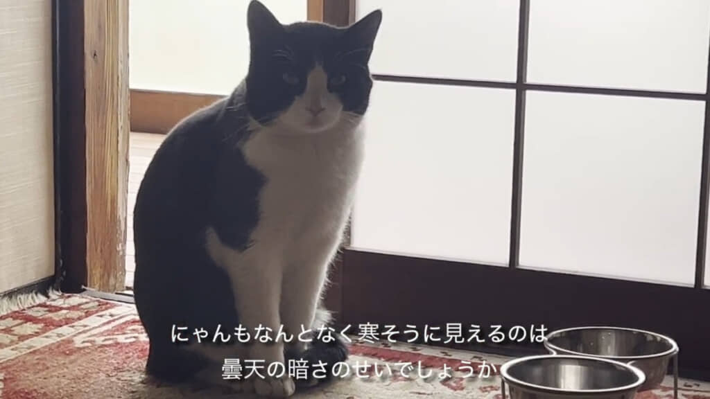 現在では家の中に入ってごはんを食べるように