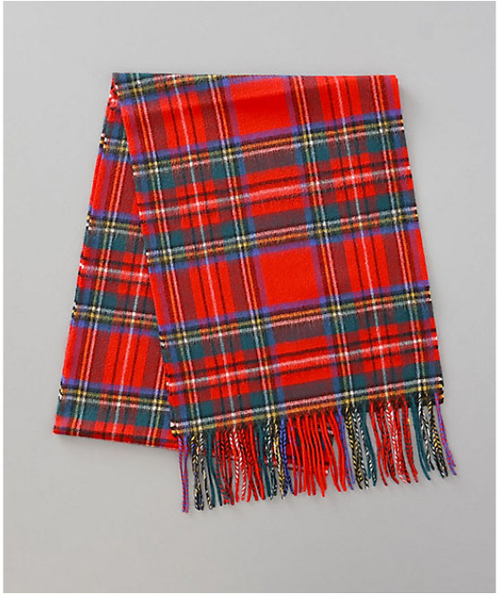 Aquascutum「カシミヤ100％チェックマフラー」（出典：三越伊勢丹オンラインストア）