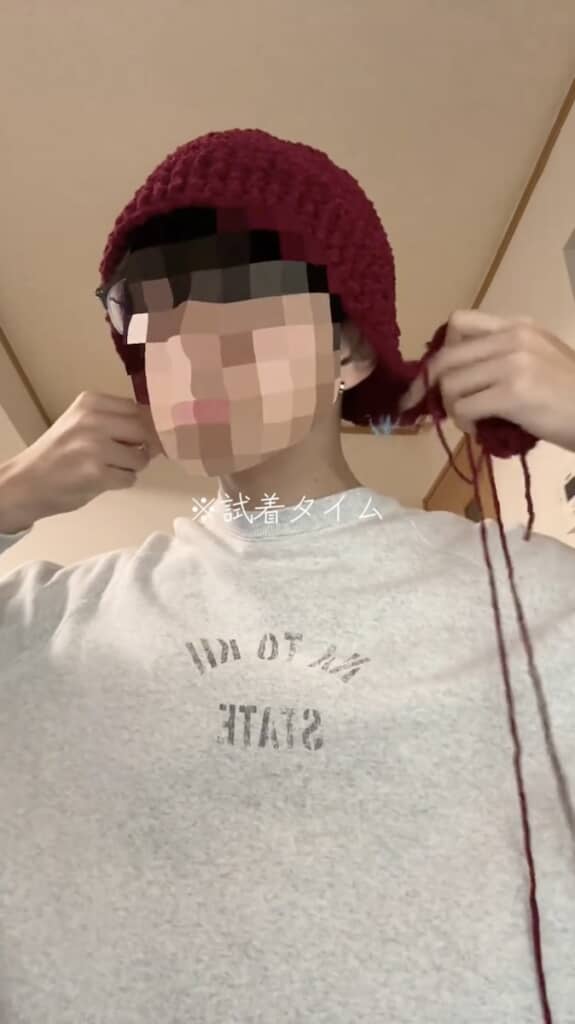 試着してサイズ感をチェック