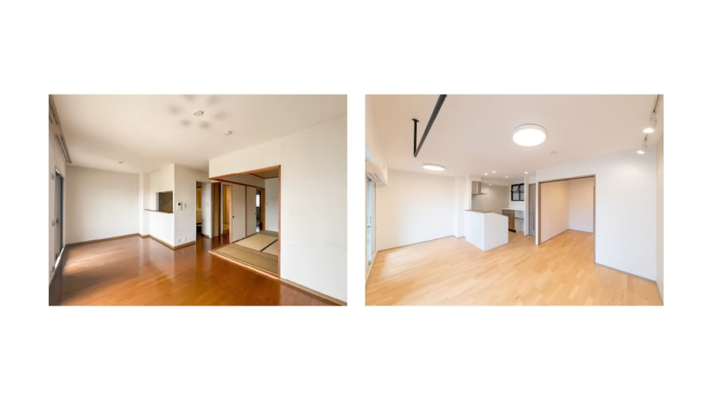 ビフォーアフターの比較