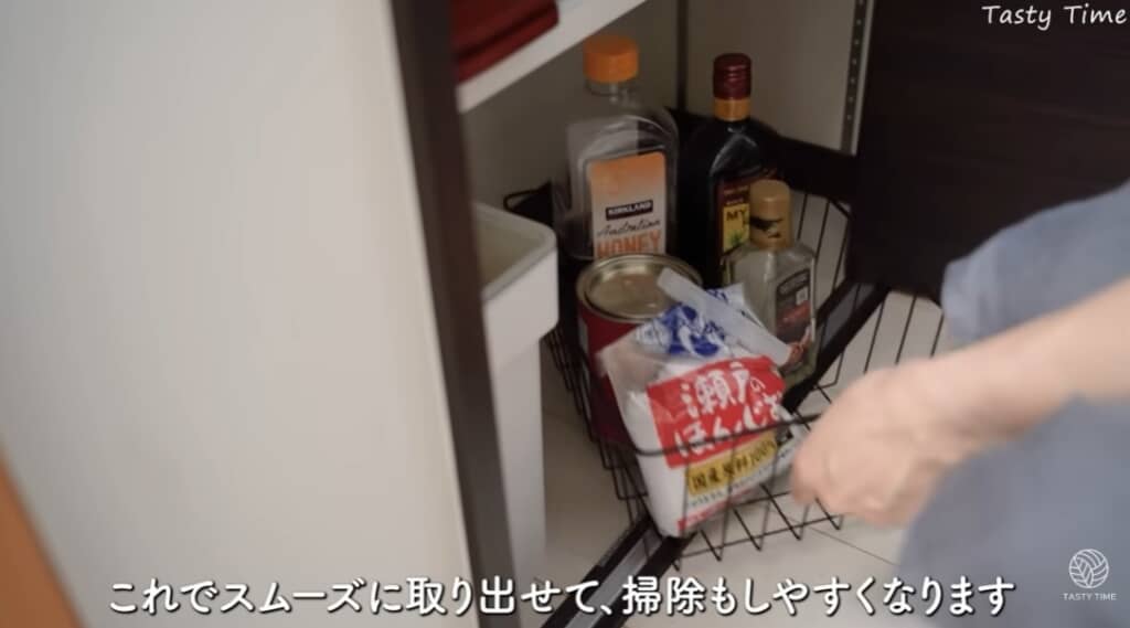 棚の奥のものが取り出しやすくなりました