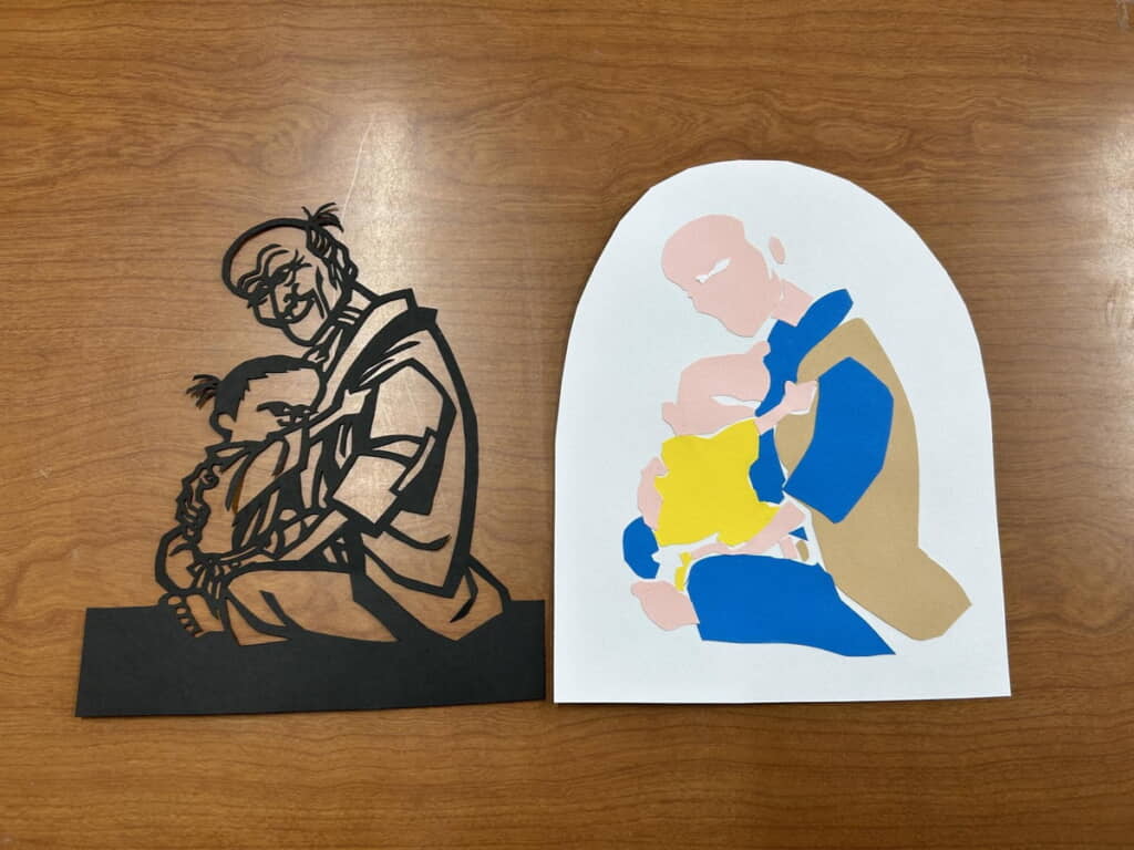 色画用紙で色も