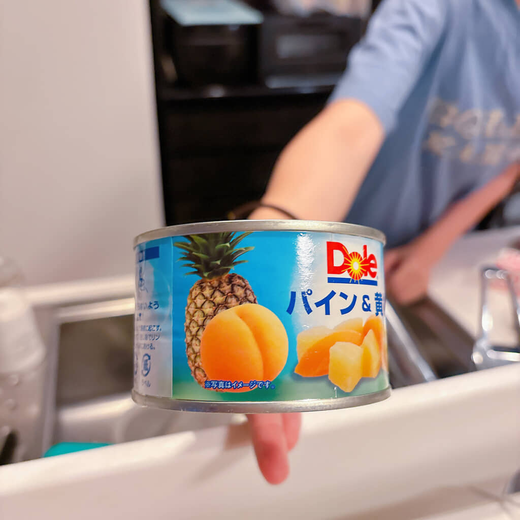 パイン＆黄桃の缶詰