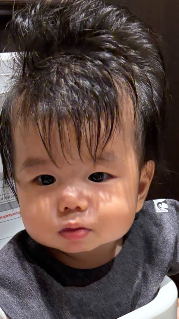 髪型がすごい赤ちゃん