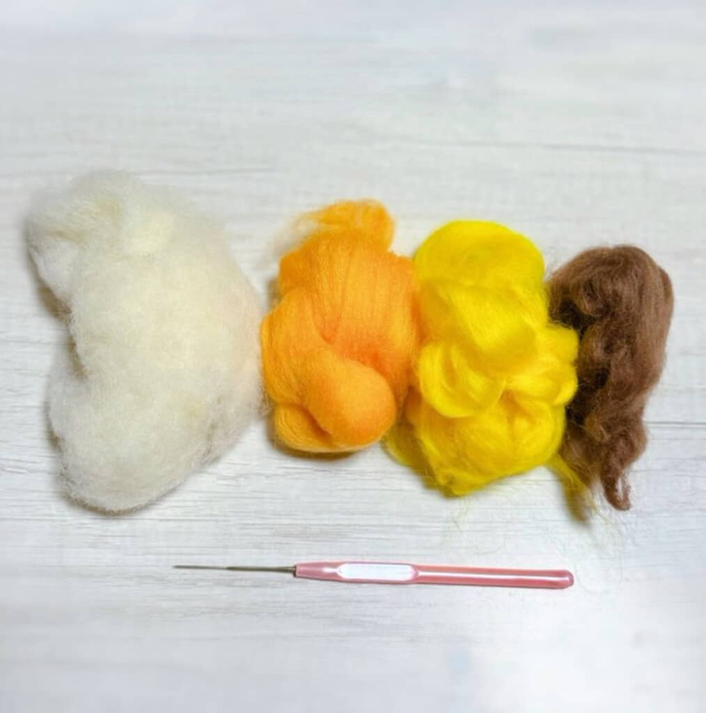 これらの羊毛フェルトで作ったのは……