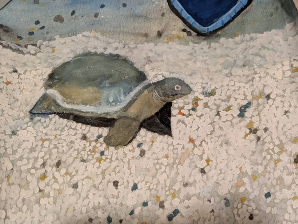 すぐそこにスッポンがいるかのようです