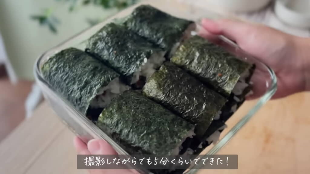 約5分で12個のおにぎりが出来ました！