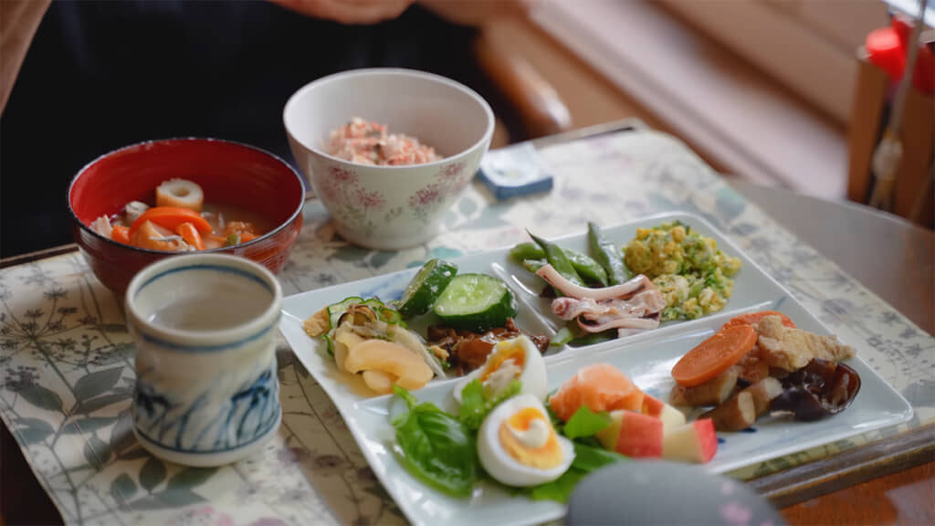 具だくさんな朝ごはん、とってもおいしそうです