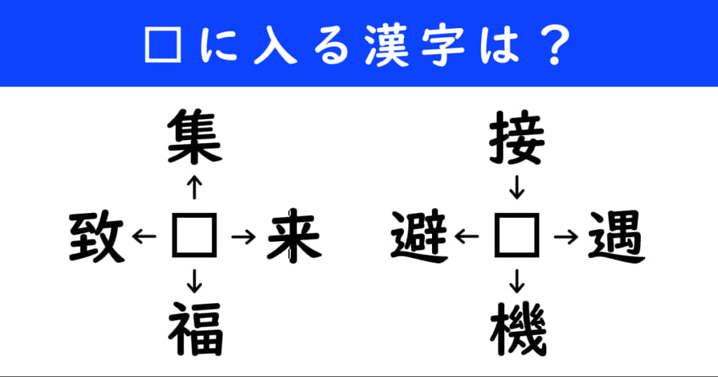 漢字パズル　和同開珎　二字熟語　穴埋め